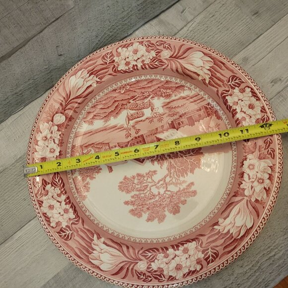 Wedgwood "Fallow Deer" Red Transferware Platter - Picture 5 of 5